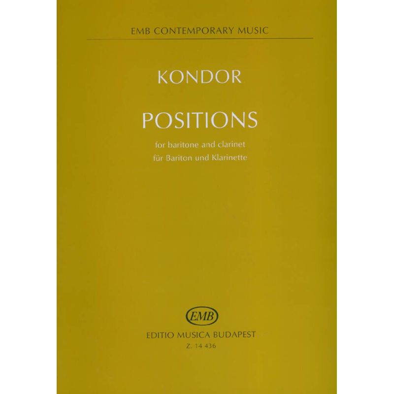 Kondor, Adam - Positions for baritone and clarinet