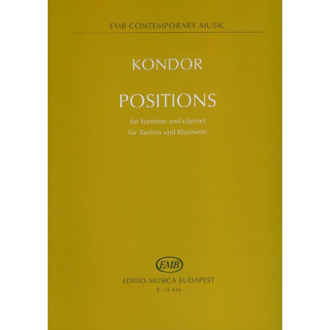 Kondor, Adam - Positions for baritone and clarinet