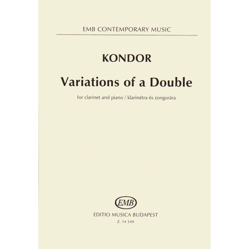 Kondor, Adam - Variations of a Double (clarinet & pno)