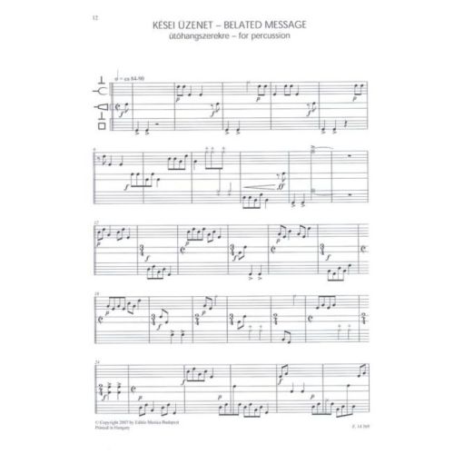 Zempléni, László - Messages - solo pieces for percussion