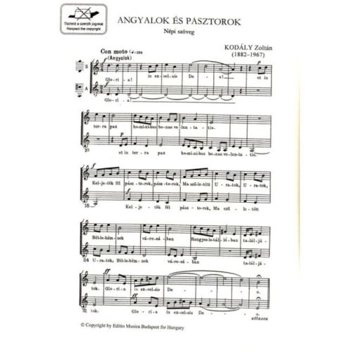 Angyalok es pasztorok. SSAAA