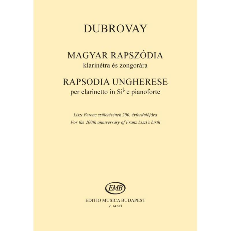 Dubrovay, László - Rapsodia ungherese (clarinet & piano)