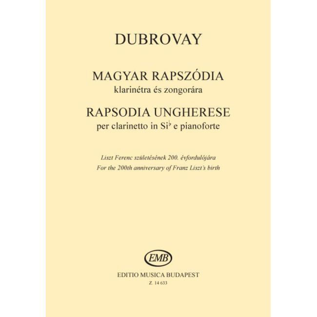 Dubrovay, László - Rapsodia ungherese (clarinet & piano)