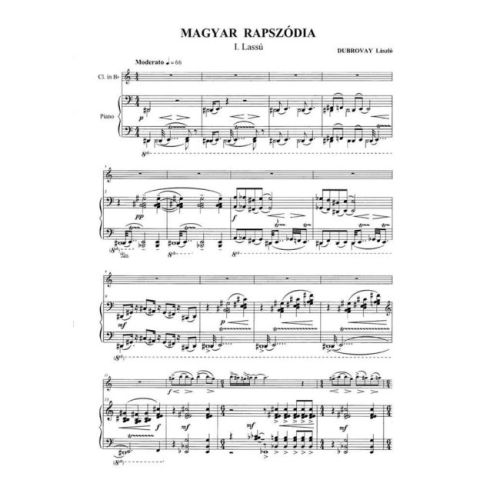 Dubrovay, László - Rapsodia ungherese (clarinet & piano)