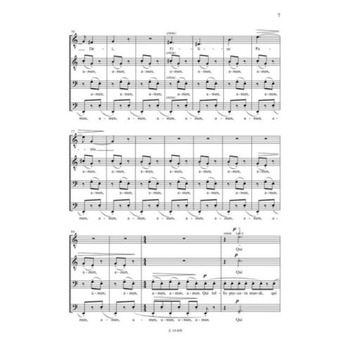 Zombola, Peter - Gloria for male voices