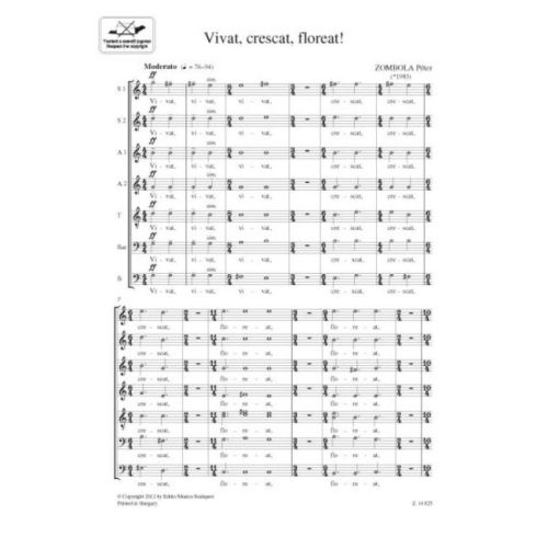 Zombola, Peter - Vivat, Crescat, Floreat! SSAATBarB unacc