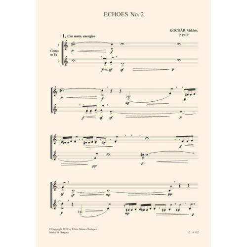 Kocsár, Miklós - Echoes No.2 (two horns)