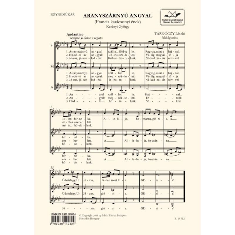 Tarnóczy, László - Aranyszarnyu angyal. SMA
