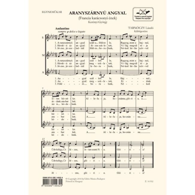 Tarnóczy, László - Aranyszarnyu angyal. SMA