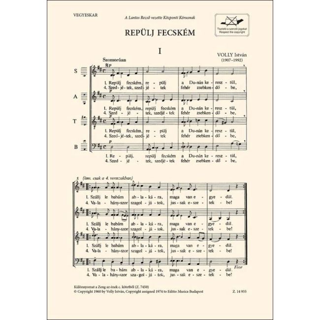Volly, István - Repulj fecskem