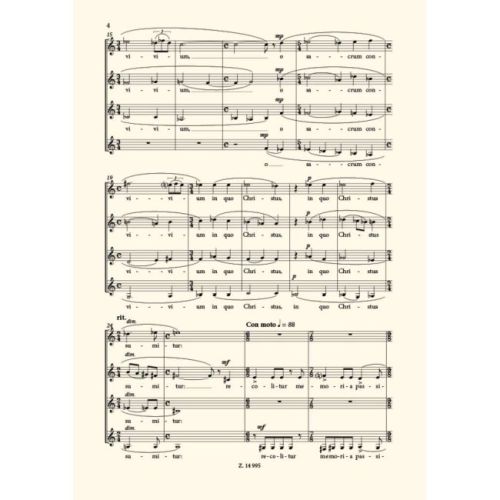 Viragh, András Gábor - O Sacrum Conviviumfor (female choir)
