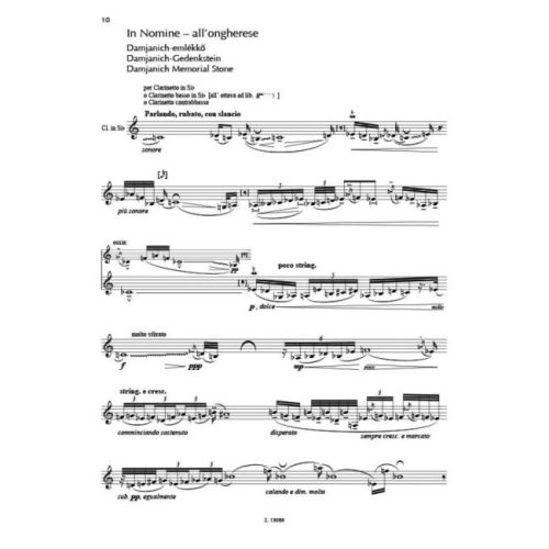 Kurtág, György - Signs, Games and Messages (clarinet)