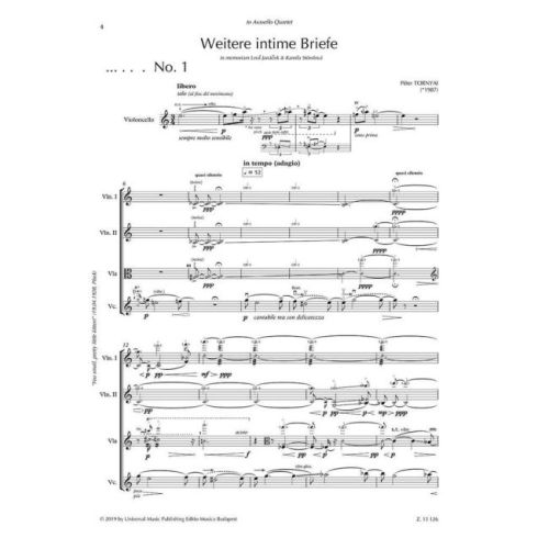 Tornyai, Péter - Weitere intime Briefe