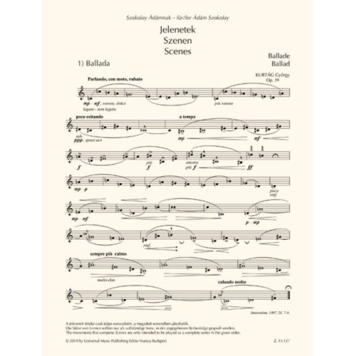 Gyorgy, Kurtag - Scenes Op.39 Signs, Games & Messages