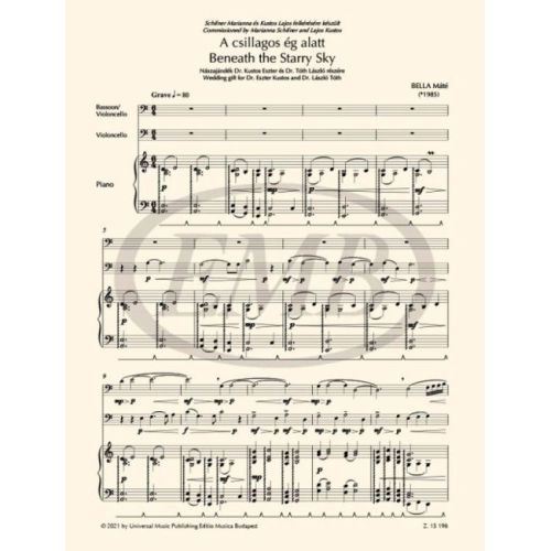 Bella, Máté - Beneath the Starry Sky (mixed trio)