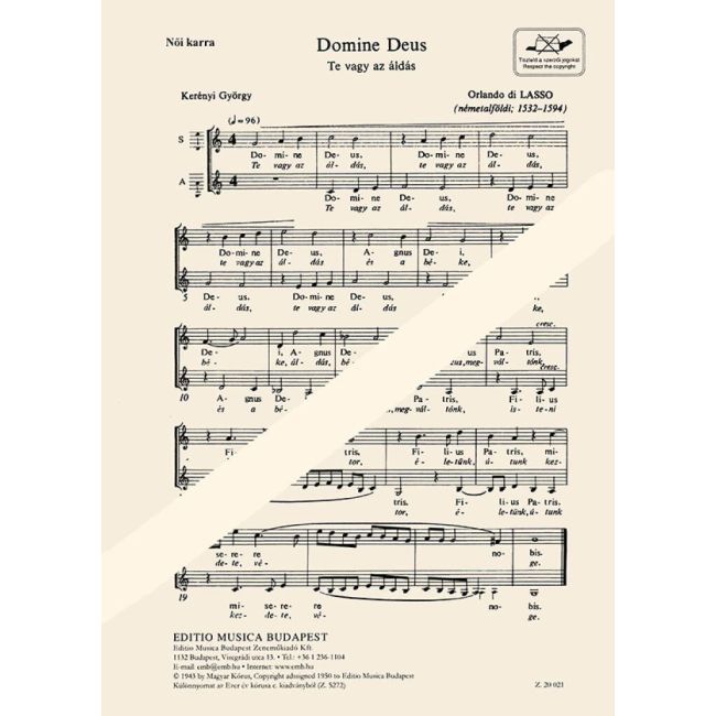 Lasso, Orlando di - Domine Deus - Te vagy az aldas