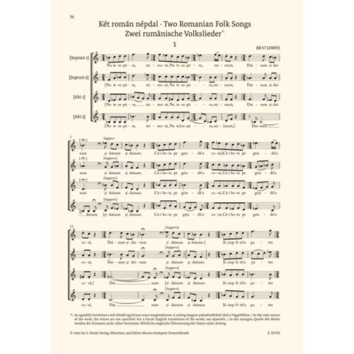 Bartók, Béla - Choral Works Children's & Female Voices