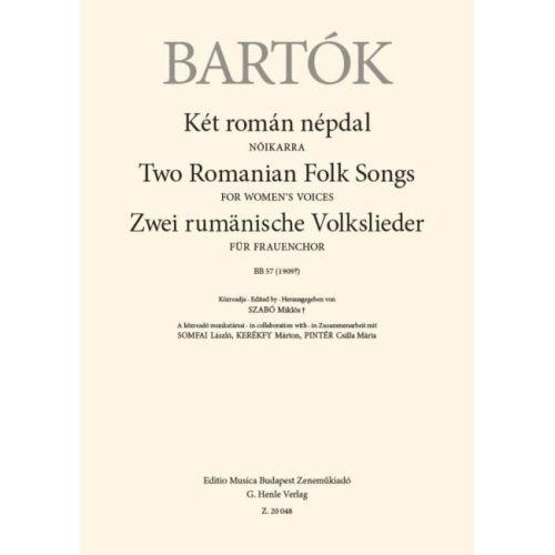 Bartók, Béla - Two Romanian Folk Songs (upper voices)