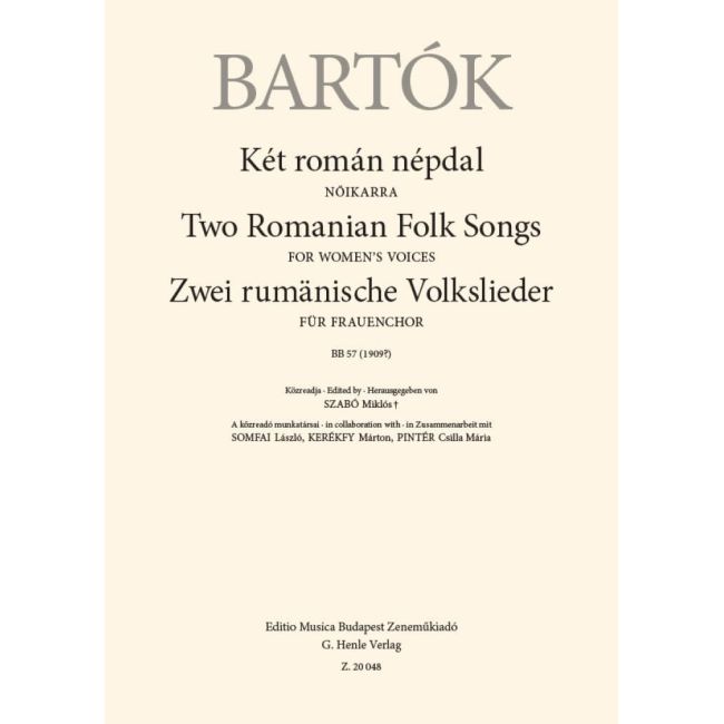 Bartók, Béla - Two Romanian Folk Songs (upper voices)
