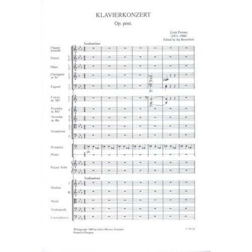 Liszt, Franz - Piano Concerto in E-flat major, op. post