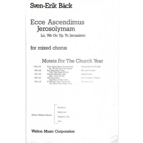 Back, Sven-Erik - Ecce...