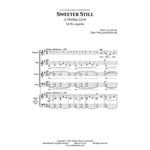 Barnum, Eric William - Sweeter Still: A Holiday Carol