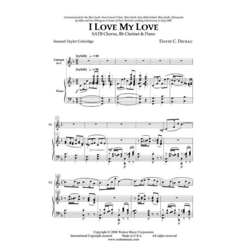 Dickau, David - I Love My Love