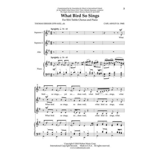 Ashley, Carl - What Bird So Sings