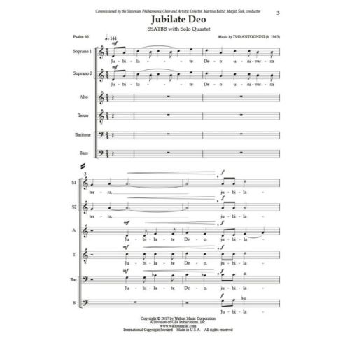 Antognini, Ivo - Jubilate Deo