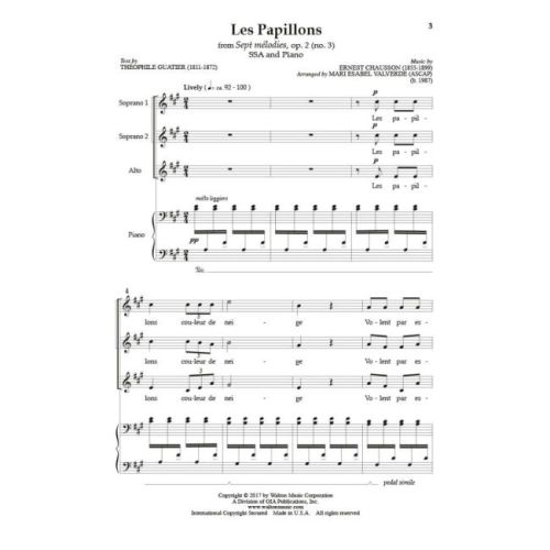 Chausson, Ernest - Les Papillons