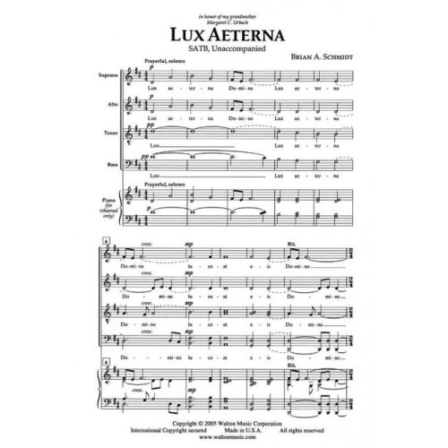 Schmidt, Brian A. - Lux Aeterna