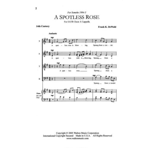 DeWald, Frank K. - A Spotless Rose