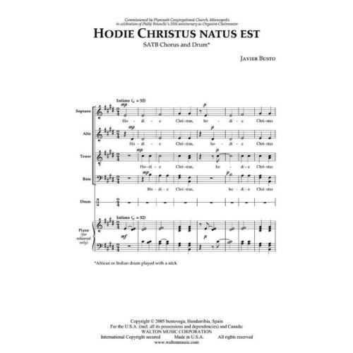 Busto, Javier - Hodie Christus Natus Est