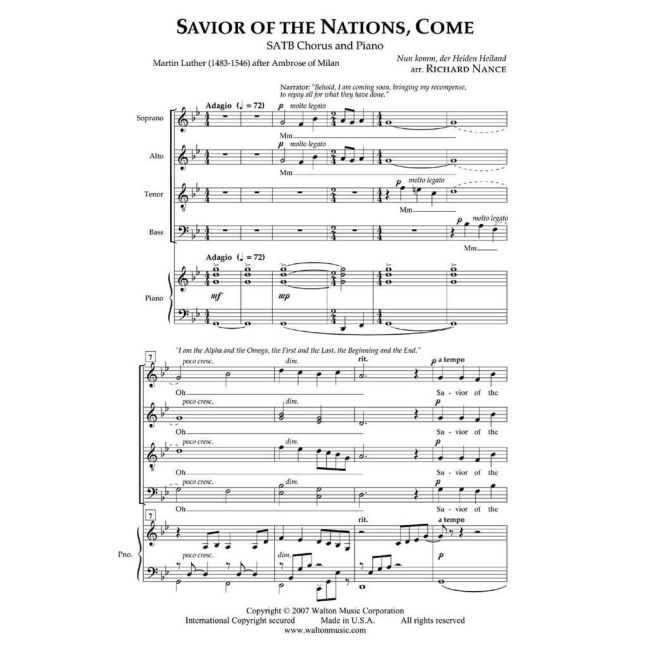 Traditional - Savior of the Nations, Come