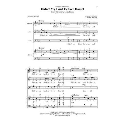 Spiritual, American - Didn't my Lord deliver Daniel
