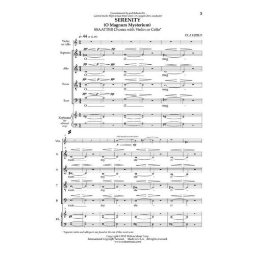 Gjeilo, Ola - Serenity (O Magnum Mysterium)