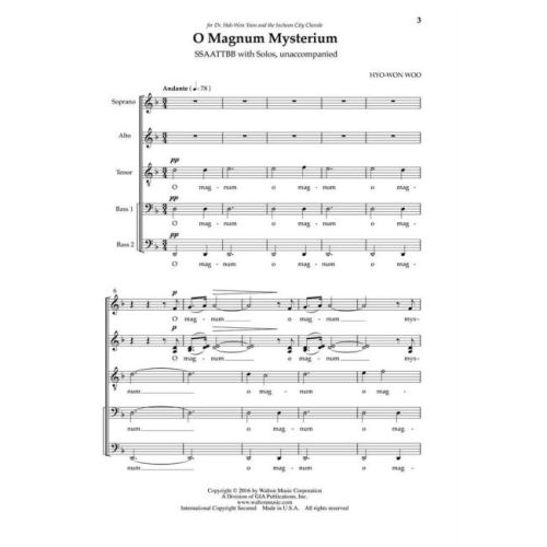 Woo, Hyo-Won - O Magnum Mysterium