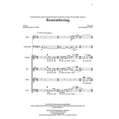 Szymko, Joan - Remembering