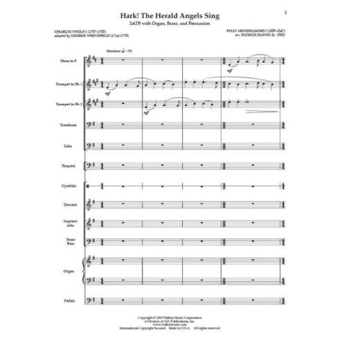 Bartholdy, Felix Mendelssohn - Hark! The Herald Angels Sing