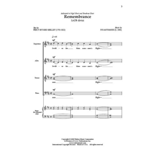 Antognini, Ivo - Remembrance