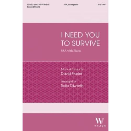 Frazier, David - I Need You to Survive