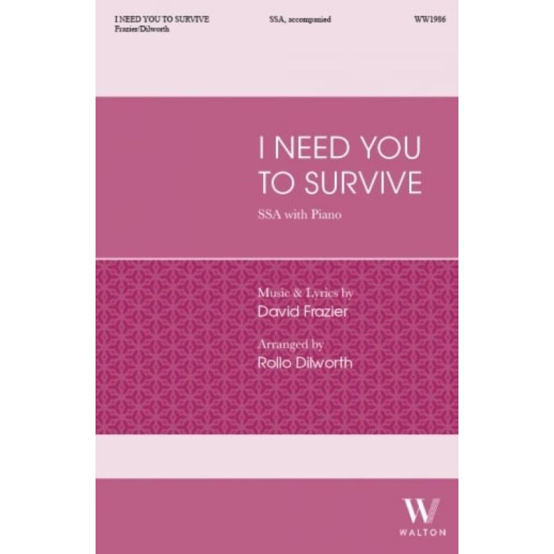 Frazier, David - I Need You to Survive