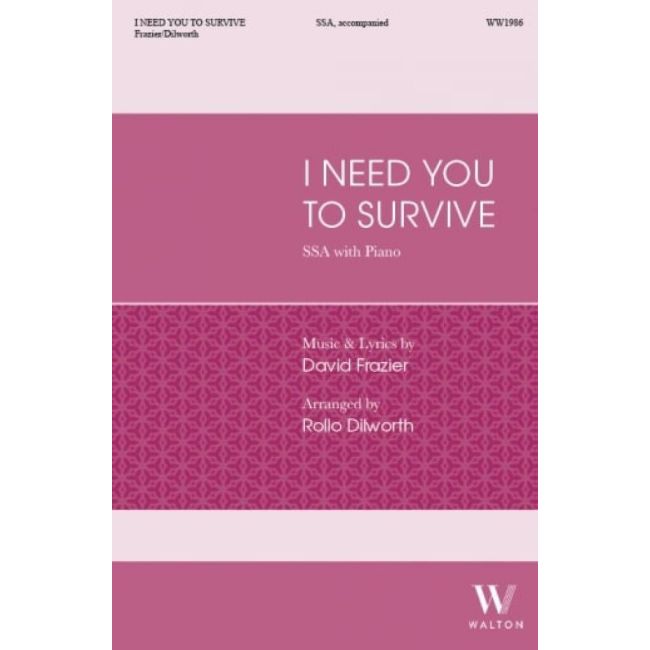 Frazier, David - I Need You to Survive