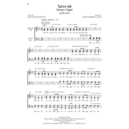 Uusberg, Part - Talve oo