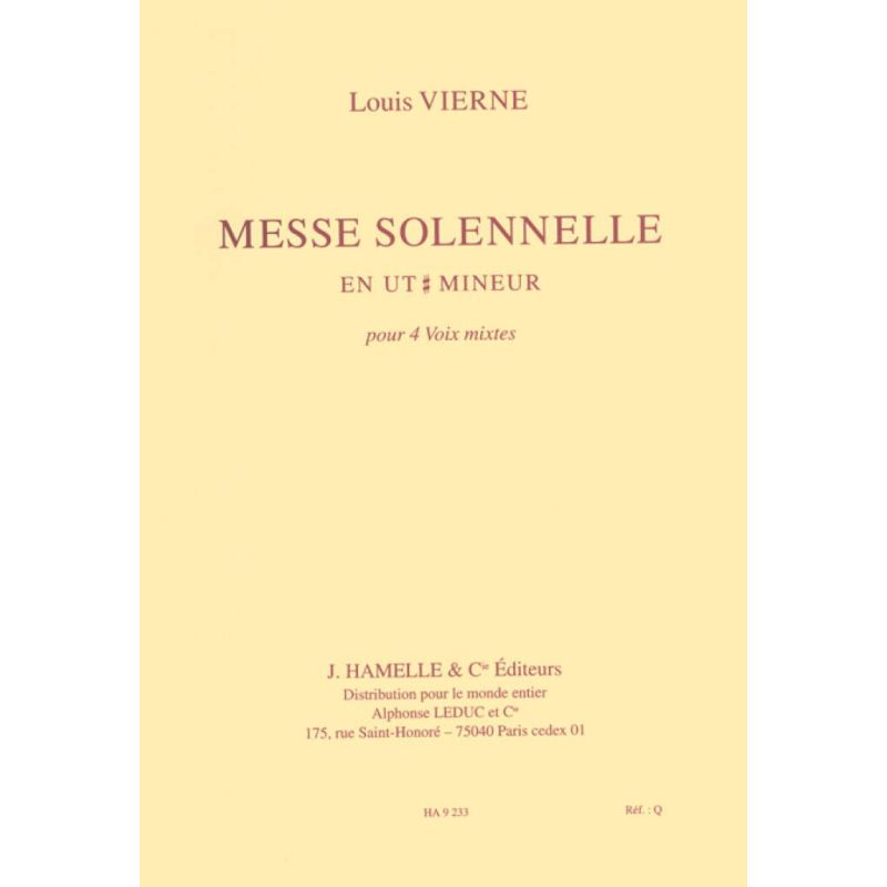 Vierne, Louis - Messe Solennelle Ut Opus 16
