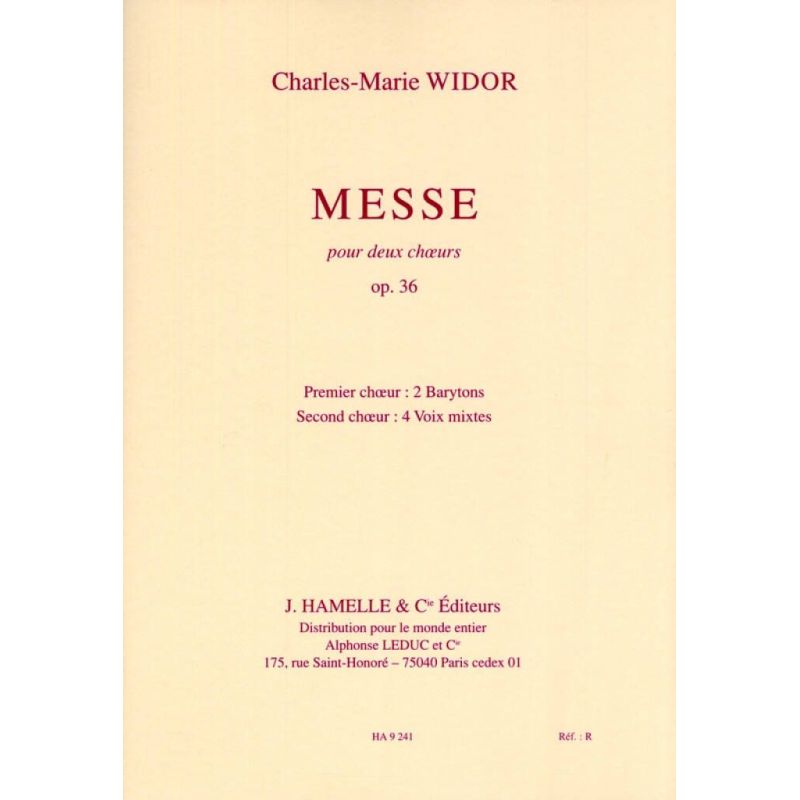 Widor, Charles-Marie - Mass, Op. 36