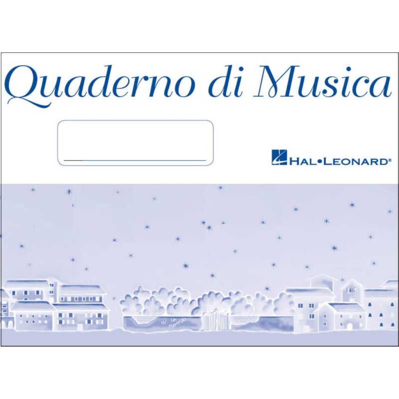 Quaderno di musica blu carta avorio