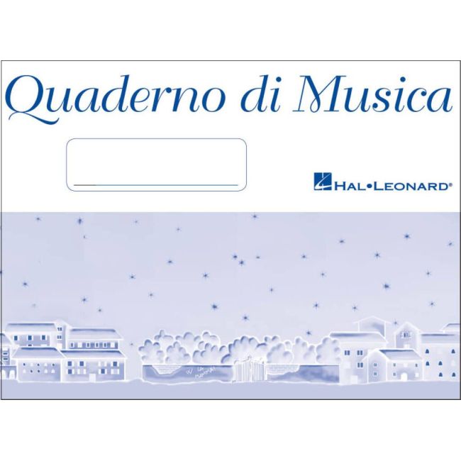 Quaderno di musica blu carta avorio