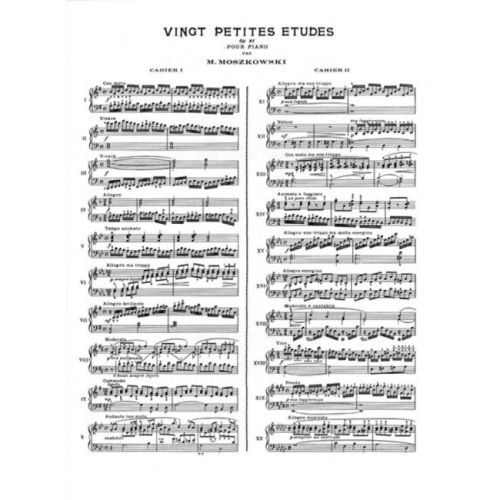 Moszkowski, Moritz - 20 Petites Études pour piano, Op. 91, cahier 1