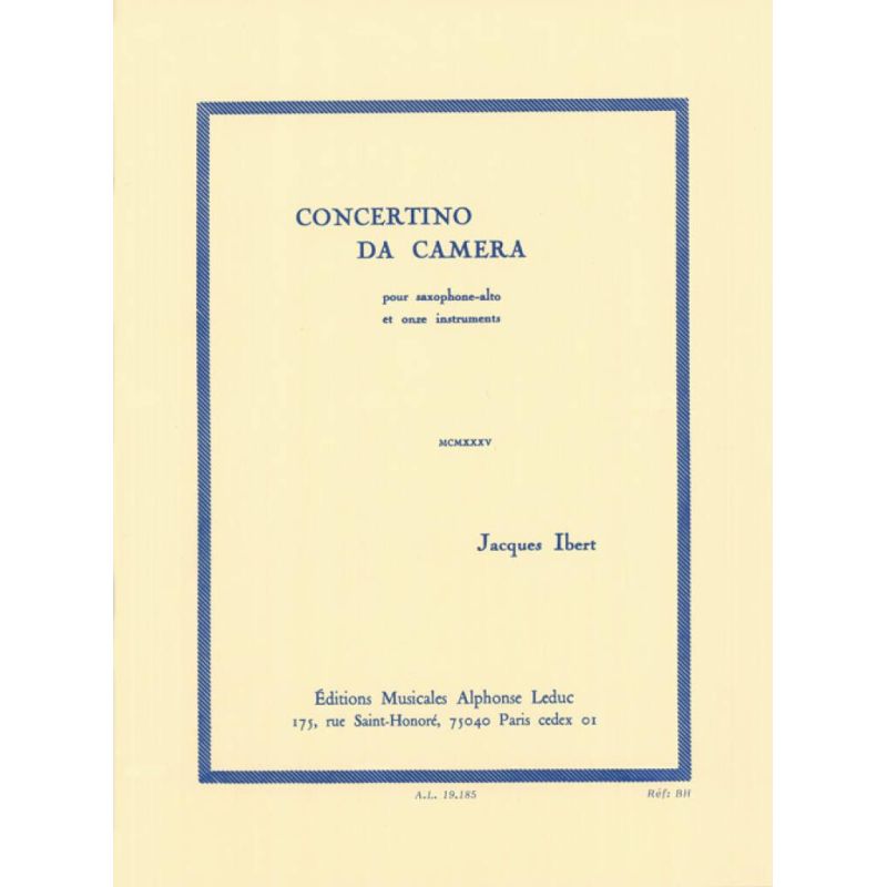 Ibert, Jacques - Concertino Da Camera